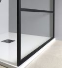 Zuhanyfal, Sapho Gelco CURE BLACK fix zuhanyfal, 70 cm, matt fekete CB70