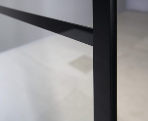 Zuhanyfal, Sapho Gelco CURE BLACK fix zuhanyfal, 80 cm, matt fekete CB80