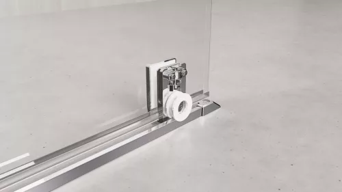 Zuhanyajtó, Sapho Polysan MODULAR SHOWER tolóajtó fix résszel, 100 cm MS5-100