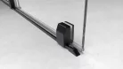 Zuhanyajtó, Sapho Polysan MODULAR SHOWER tolóajtó fix résszel, 100 cm, fekete MS5-100B