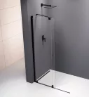 Zuhanyajtó, Sapho Polysan MODULAR SHOWER tolóajtó fix résszel, 100 cm, fekete MS5-100B