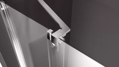 Zuhanyajtó, Sapho Polysan MODULAR SHOWER tolóajtó fix résszel, 120 cm MS5-120
