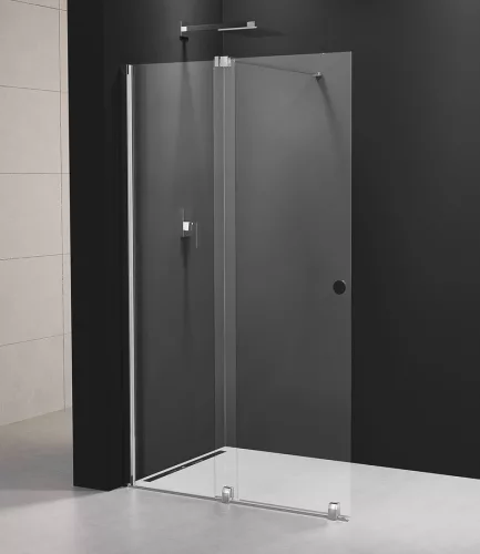 Zuhanyajtó, Sapho Polysan MODULAR SHOWER tolóajtó fix résszel, 120 cm MS5-120