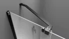 Zuhanyajtó, Sapho Polysan MODULAR SHOWER tolóajtó fix résszel, fekete 120 cm MS5-120B