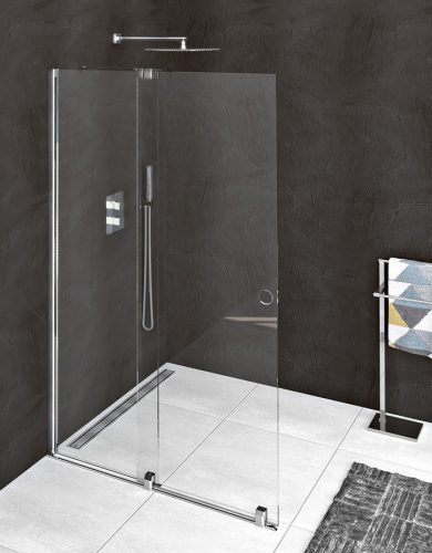 Zuhanyajtó, Sapho Polysan MODULAR SHOWER tolóajtó fix résszel 140 cm MS5-140