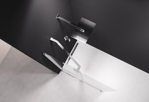 Zuhanyajtó, Sapho Polysan MODULAR SHOWER tolóajtó fix résszel 140 cm MS5-140