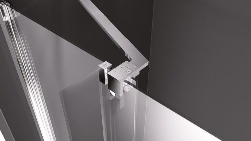 Zuhanyajtó, Sapho Polysan MODULAR SHOWER tolóajtó fix résszel 140 cm MS5-140