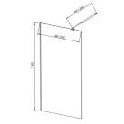 Walk-in, Aqualine Walk-in Fix zuhanyfal, 70x190cm, matt üveg WI070