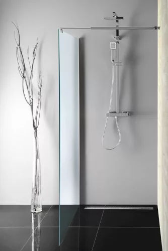 Walk-in, Aqualine Walk-in Fix zuhanyfal, 100x190cm, matt üveg WI100