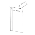 Walk-in, Aqualine Walk-in Fix zuhanyfal, 100x190cm, matt üveg WI100