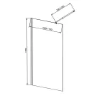 Walk-in, Aqualine Walk-in Fix zuhanyfal, 110x190cm, matt üveg WI110