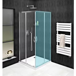   Zuhanyajtó, Sapho Gelco SIGMA SIMPLY tolóajtó sarokbelépéshez, 90 cm GS2190