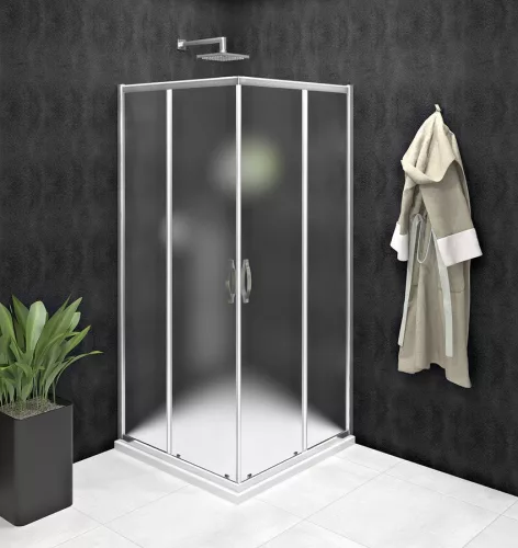 Zuhanyajtó, Sapho Gelco SIGMA SIMPLY tolóajtó sarokbelépéshez, 90 cm, brick üveg GS2490