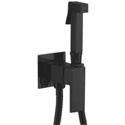   Falba süllyesztett csaptelep, Aqualine bidézuhannyal, gégecsővel, fekete SK301B