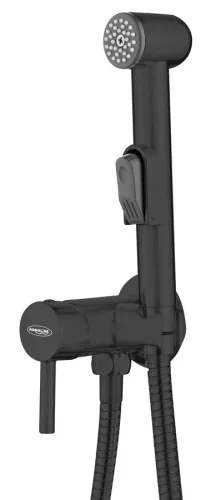 Falba süllyesztett csaptelep, Aqualine bidézuhannyal, gégecsővel, fekete SK302B