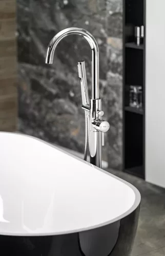 Kádtöltő csaptelep, Aqualine Ceto térbenálló kádtöltő csaptelep, króm BV357
