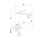 Mosdó csaptelep, Aqualine Bolero álló mosdócsaptelep, leeresztő nélkül, króm BC002