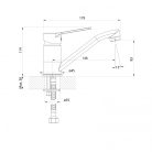 Mosdó csaptelep, Aqualine Sintra álló mosdócsaptelep, leeresztő nélkül, króm SX001