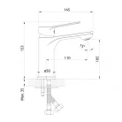 Mosdó csaptelep, Aqualine Sintra álló mosdócsaptelep, leeresztő nélkül, króm SX002
