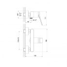 Zuhany csaptelep, Aqualine BOLERO fali zuhanycsaptelep, króm BC011