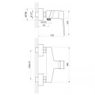 Zuhany csaptelep, Aqualine RITMO fali zuhanycsaptelep, króm RT011