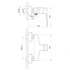 Zuhany csaptelep, Aqualine RITMO fali zuhanycsaptelep, króm RT011