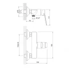 Zuhany csaptelep, Aqualine SINTRA fali zuhanycsaptelep, króm SX011