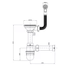Mosogatótálca, Sapho Gránit, egymedencés, csepegtetővel, 77x44cm, bézs 30874505