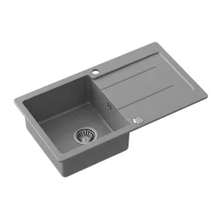   Mosogatótálca, Sapho Gránit, egymedencés, csepegtetővel, 77x44cm, szürke 30874508