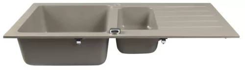 Mosogatótálca, Sapho Gránit mosogató, gyümölcsmosóval, 96x48cm, beige GR1332