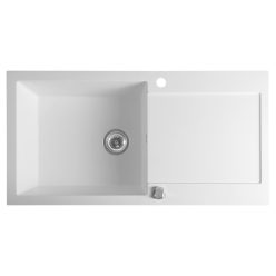   Mosogatótálca, Sapho Gránit mosogató, egymedencés 97x50 cm, fehér GR1611