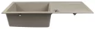 Mosogatótálca, Sapho Gránit mosogató, egymedencés 97x50 cm, beige GR1612