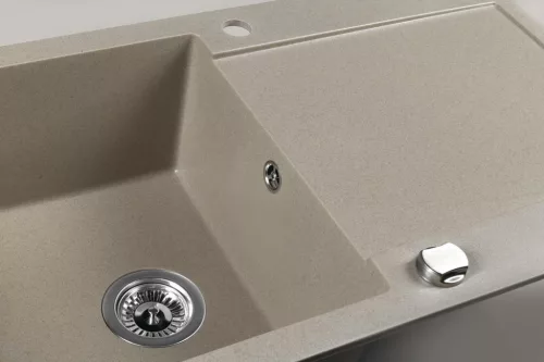 Mosogatótálca, Sapho Gránit mosogató, egymedencés 97x50 cm, beige GR1612