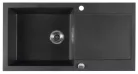 Mosogatótálca, Sapho Gránit mosogató, egymedencés 97x50 cm, fekete GR1614