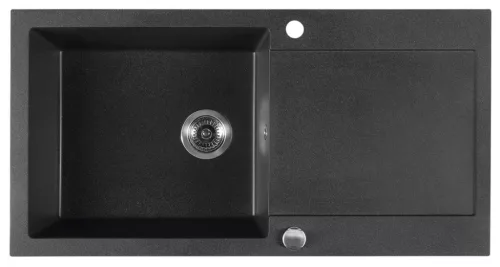 Mosogatótálca, Sapho Gránit mosogató, egymedencés 97x50 cm, fekete GR1614