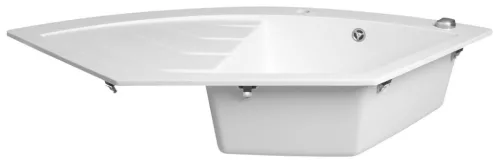 Mosogatótálca, Sapho Gránit mosogató, egymedencés 114x57,5 cm, fehér GR1931