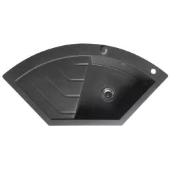   Mosogatótálca, Sapho Gránit mosogató, egymedencés 114x57,5 cm, fekete GR1934