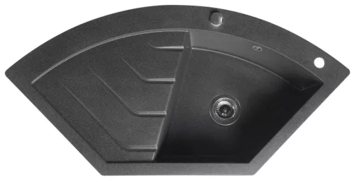 Mosogatótálca, Sapho Gránit mosogató, egymedencés 114x57,5 cm, fekete GR1934