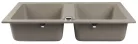 Mosogatótálca, Sapho Gránit mosogató, duplamedencés 78x47,5 cm, beige GR2222