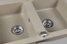 Mosogatótálca, Sapho Gránit mosogató, duplamedencés 78x47,5 cm, beige GR2222