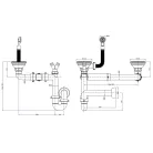 Mosogatótálca, Sapho Gránit mosogató, duplamedencés 78x47,5 cm, fekete GR2224