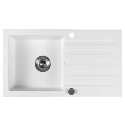   Mosogatótálca, Sapho Gránit mosogató, egymedencés 78x44 cm, fehér GR7201