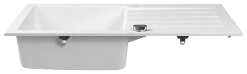 Mosogatótálca, Sapho Gránit mosogató, egymedencés 78x44 cm, fehér GR7201