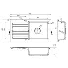 Mosogatótálca, Sapho Gránit mosogató, egymedencés 78x44 cm, beige GR7202
