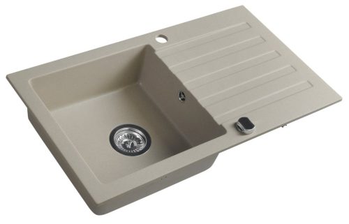 Mosogatótálca, Sapho Gránit mosogató, egymedencés 78x44 cm, beige GR7202