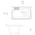 Mosogatótálca, Aqualine műanyag mosogató, 80x50cm PI8050