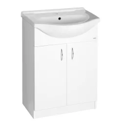   Alsó szekrény, Aqualine SIMPLEX ECO 65 mosdótartó szekrény, mosdóval, 63x83,5x30,7 SIME650