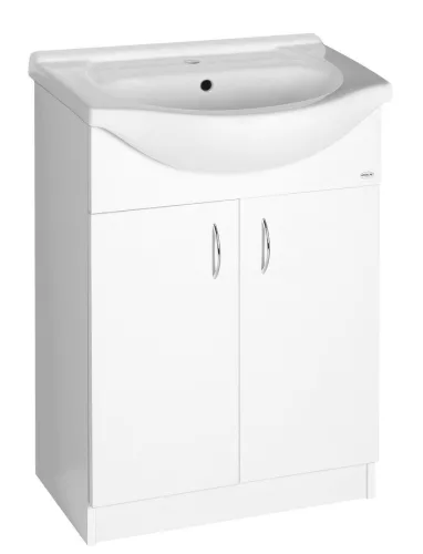 Alsó szekrény, Aqualine SIMPLEX ECO 65 mosdótartó szekrény, mosdóval, 63x83,5x30,7 SIME650