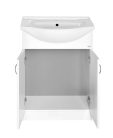 Alsó szekrény, Aqualine SIMPLEX ECO 65 mosdótartó szekrény, mosdóval, 63x83,5x30,7 SIME650