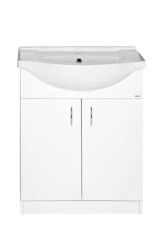 Alsó szekrény, Aqualine SIMPLEX ECO 65 mosdótartó szekrény, mosdóval, 63x83,5x30,7 SIME650